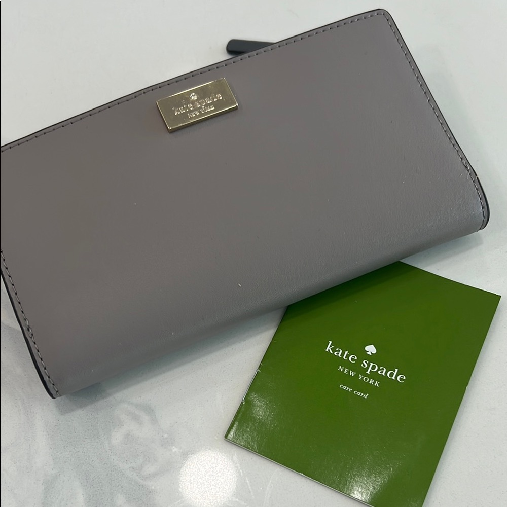 Kate Spade Gray Lavender Wallet New